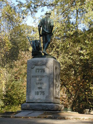Back of the minuteman statue