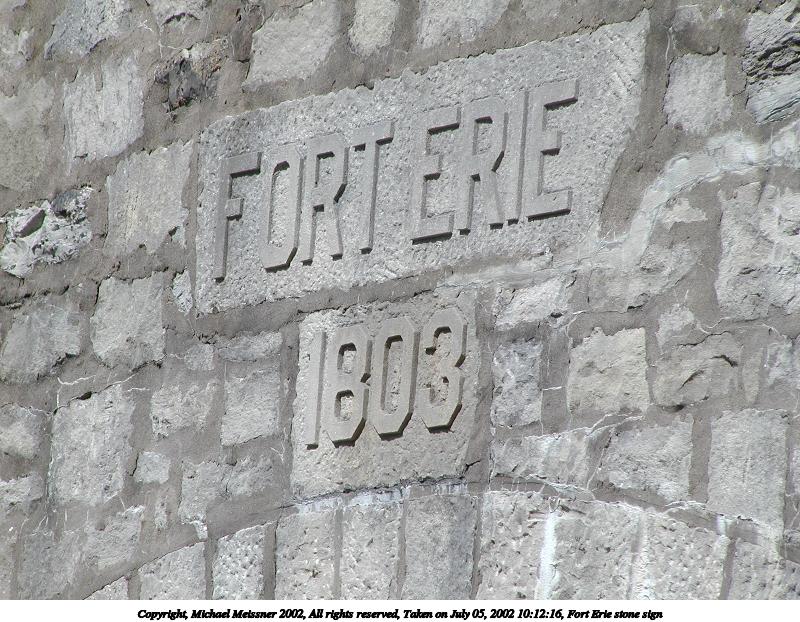 Fort Erie stone sign