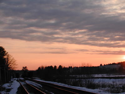 Sunset over the tracks (redenhancer)