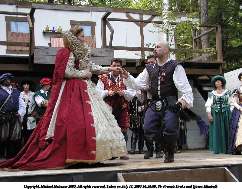 Sir Francis Drake and Queen Elizabeth