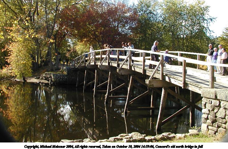 Concord's old north bridge in fall #2