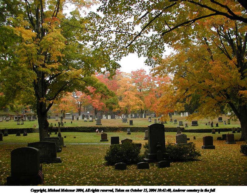 Andover cemetery in the fall #2