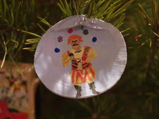 Juggler Christmas ornament Liz's mom made