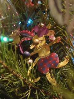 Juggler dog Christmas ornament
