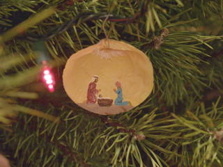 Nativity Christmas ornament Liz's mom made