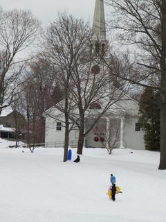 Winter sledding in Harvard, Massachusetts #4