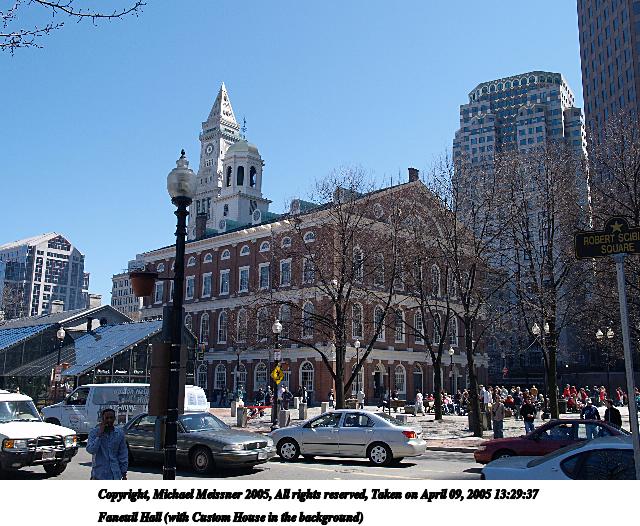 Faneuil Hall (with Custom House in the background)