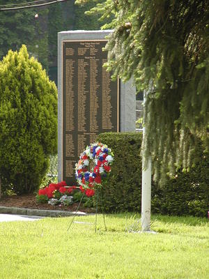 Memorial Day wreath and war memorial #2