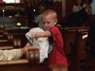 Passing out the tee shirts #3