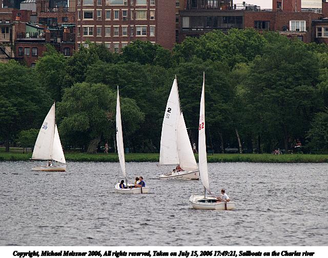 Sailboats on the Charles river