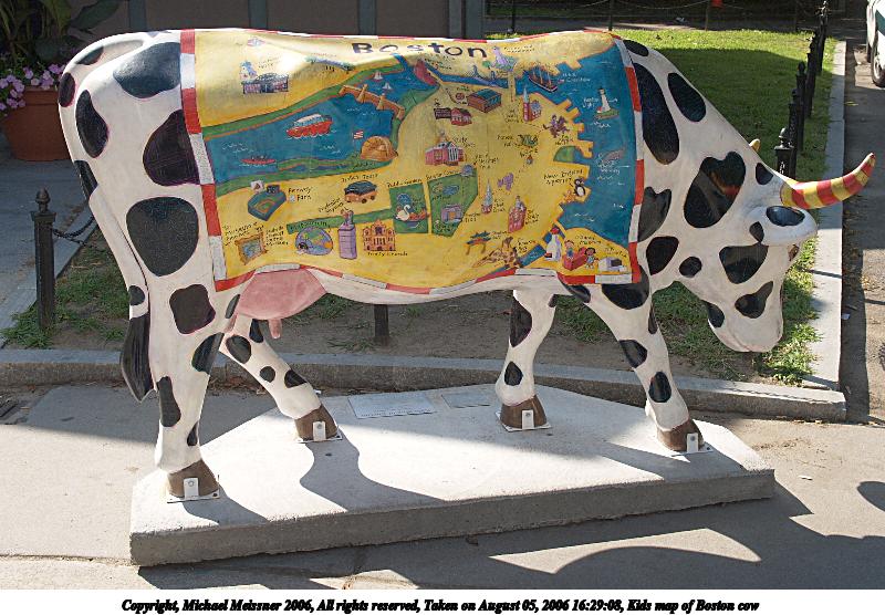Kids map of Boston cow
