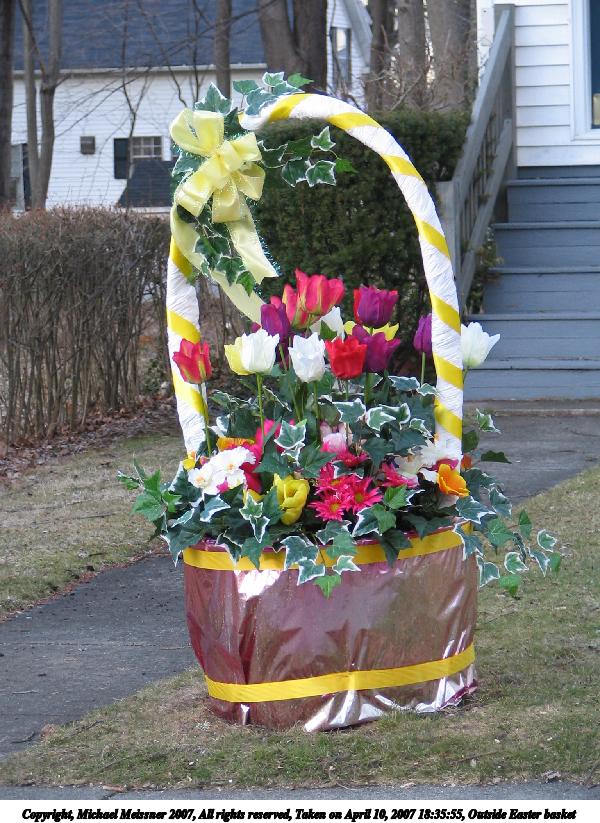 Outside Easter basket