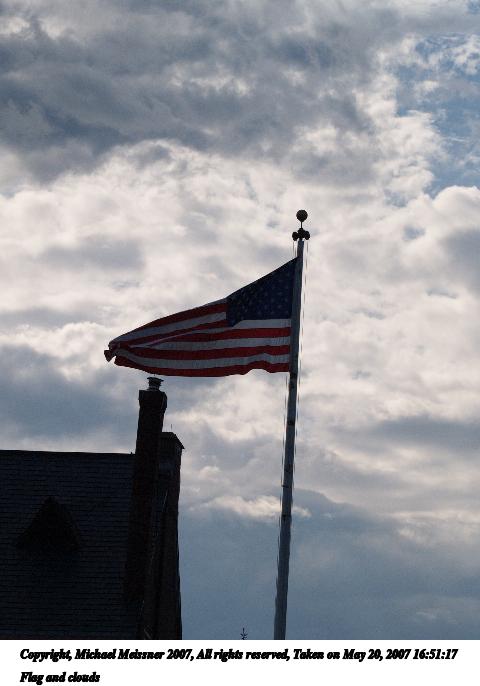 Flag and clouds