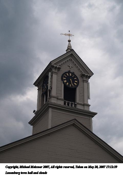 Lunenburg town hall and clouds