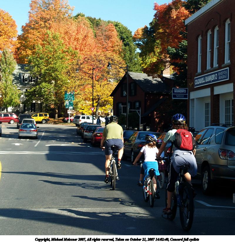 Concord fall cyclists