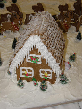 Gingerbread house detail