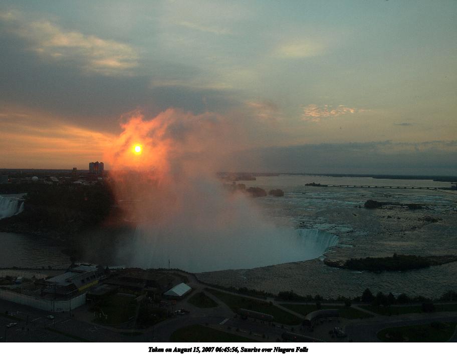 Sunrise over Niagara Falls