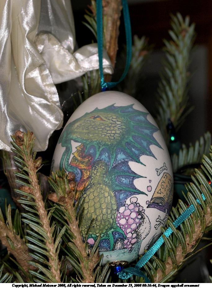 Dragon eggshell ornament