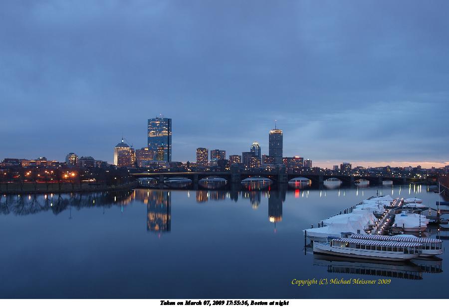 Boston at night