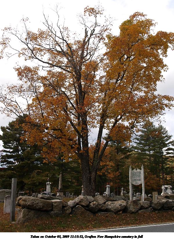 Grafton New Hampshire cemetery in fall #2