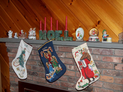 And the stockings were hung by the fireplace