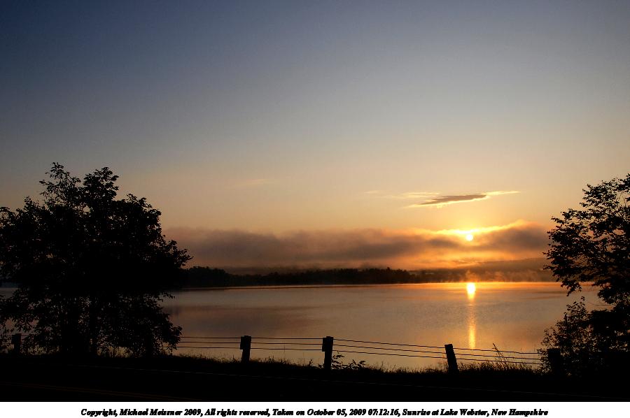 Sunrise at Lake Webster, New Hampshire #2