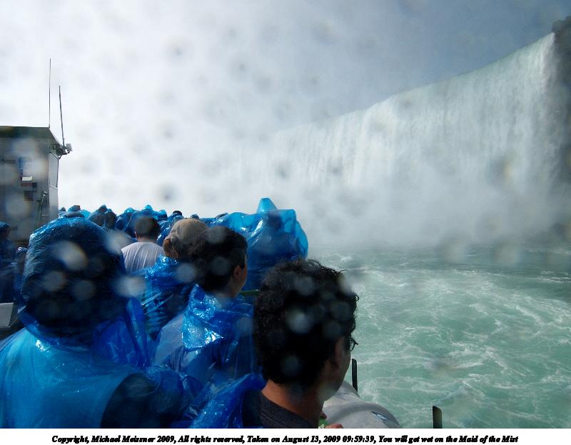 You will get wet on the Maid of the Mist