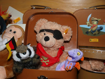 Racky and Figment visit the pirate bear