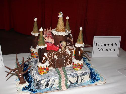 Dragon and princess gingerbread house by Tosca Restuarant