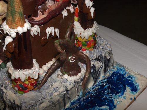 Dragon and princess gingerbread house detail #2