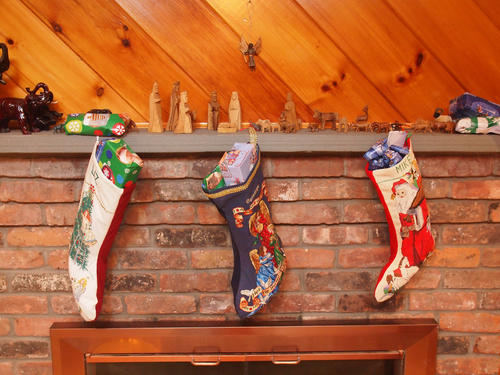 And the stockings were hung by the chimney with care
