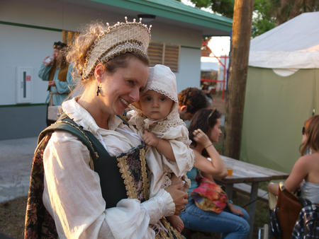 Radiant queen and child
