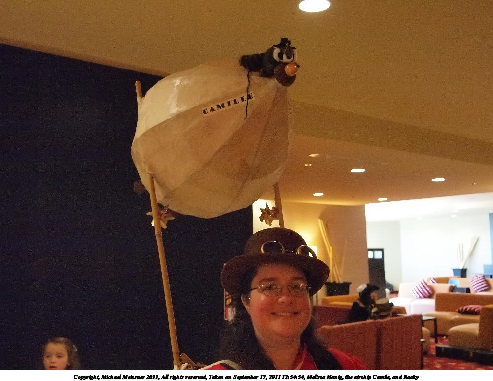 Melissa Honig, the airship Camile, and Racky