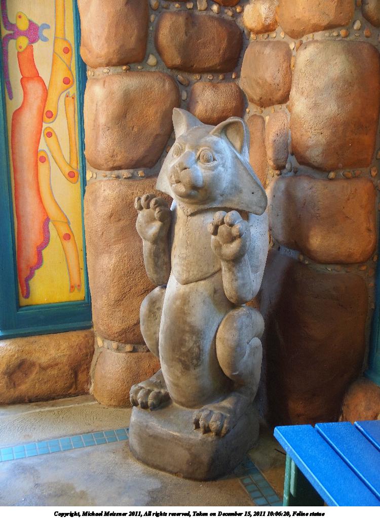 Feline statue