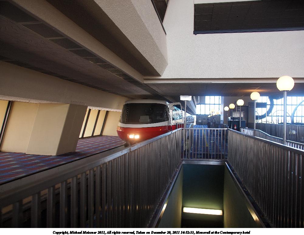 Monorail at the Contemporary hotel