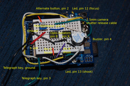 Arduino telegraph key shutter release #2