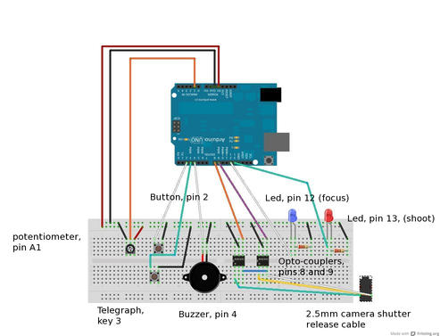 Arduino telegraph key shutter release #3
