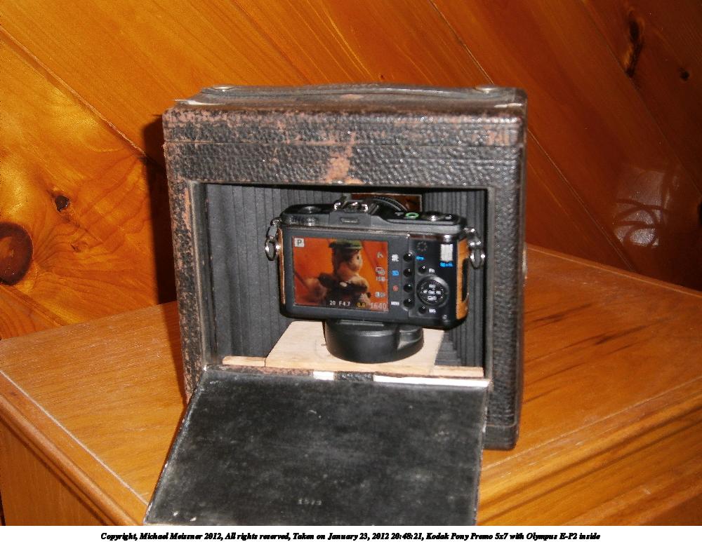 Kodak Pony Premo 5x7 with Olympus E-P2 inside #4
