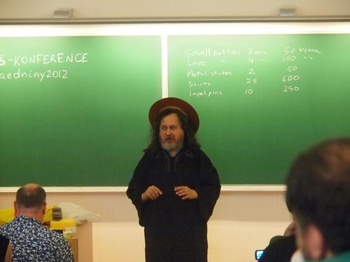 Richard Stallman at the 2012 Gnu Cauldron in Prague #4