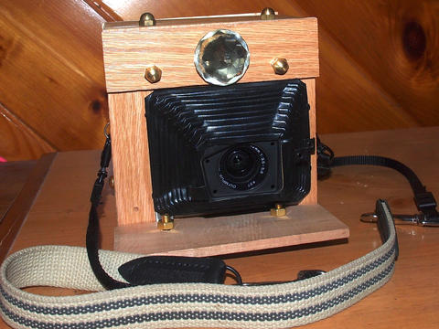 Front of the small steampunk camera