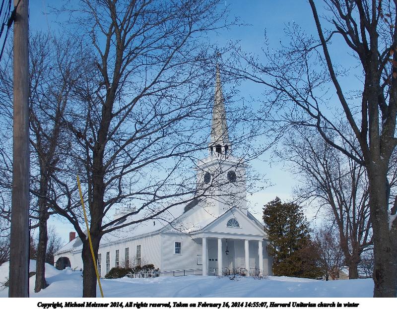 Harvard Unitarian church in winter #2