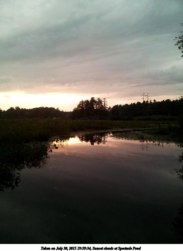 Sunset clouds at Spectacle Pond #3
