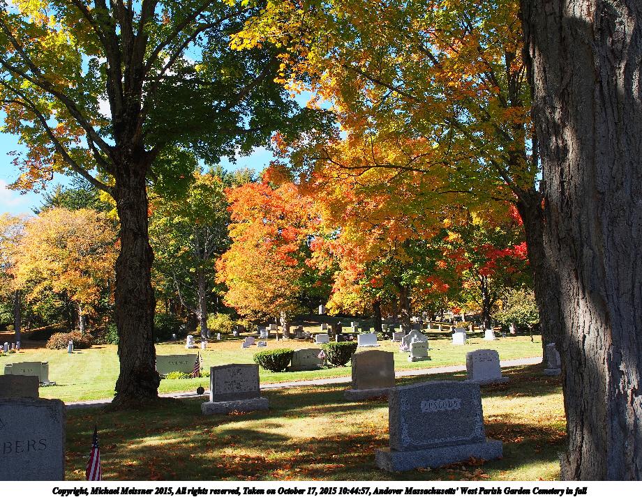 Andover Massachusetts' West Parish Garden Cemetery in fall #10