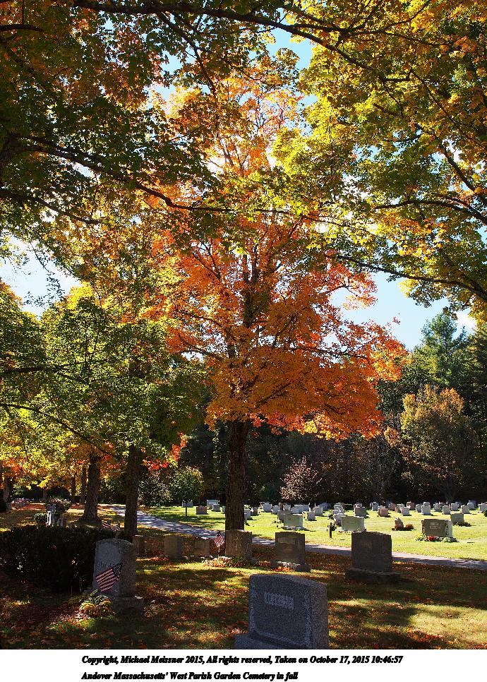 Andover Massachusetts' West Parish Garden Cemetery in fall #13