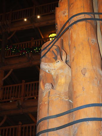 Deer carving at the Wilderness Lodge