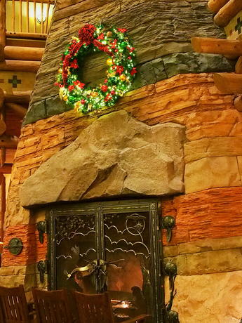 Christmas wreath at the Wilderness Lodge
