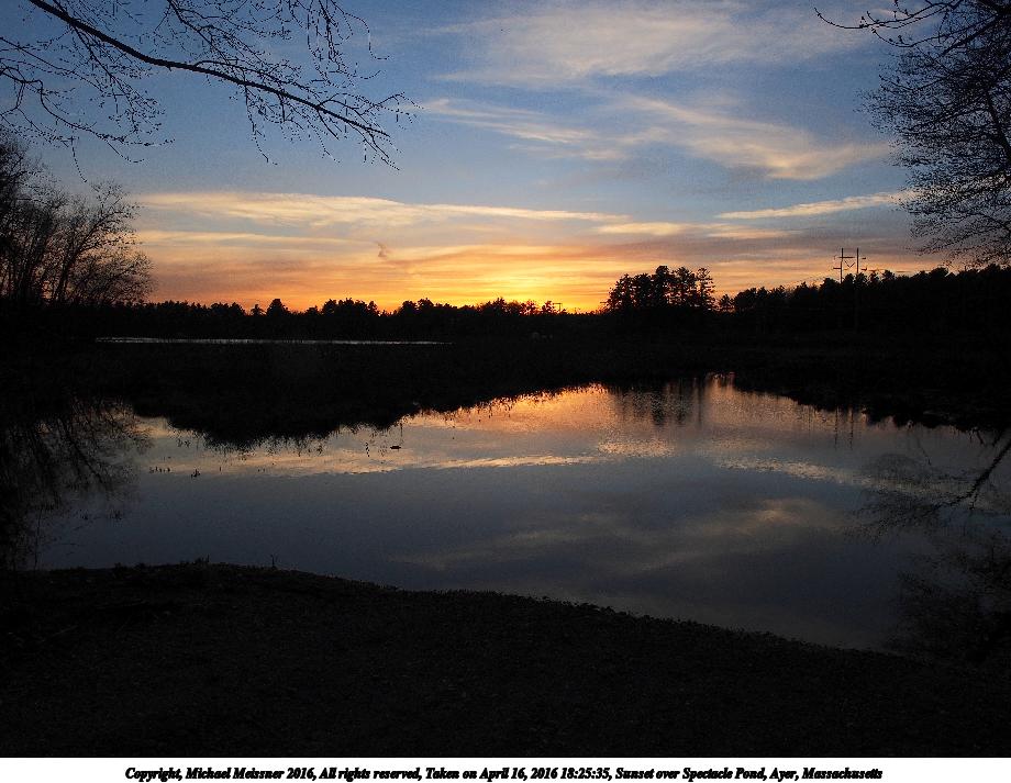Sunset over Spectacle Pond, Ayer, Massachusetts