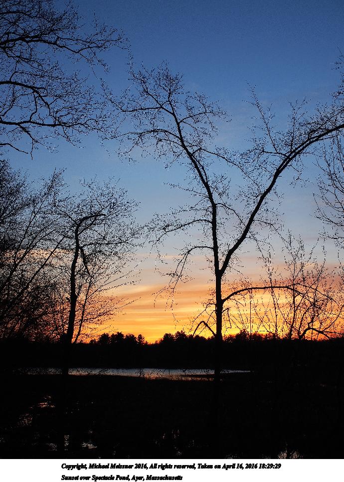 Sunset over Spectacle Pond, Ayer, Massachusetts #5