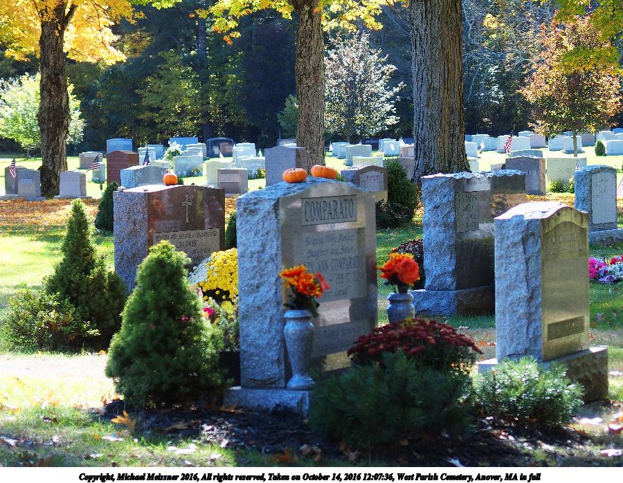 West Parish Cemetery, Anover, MA in fall #14