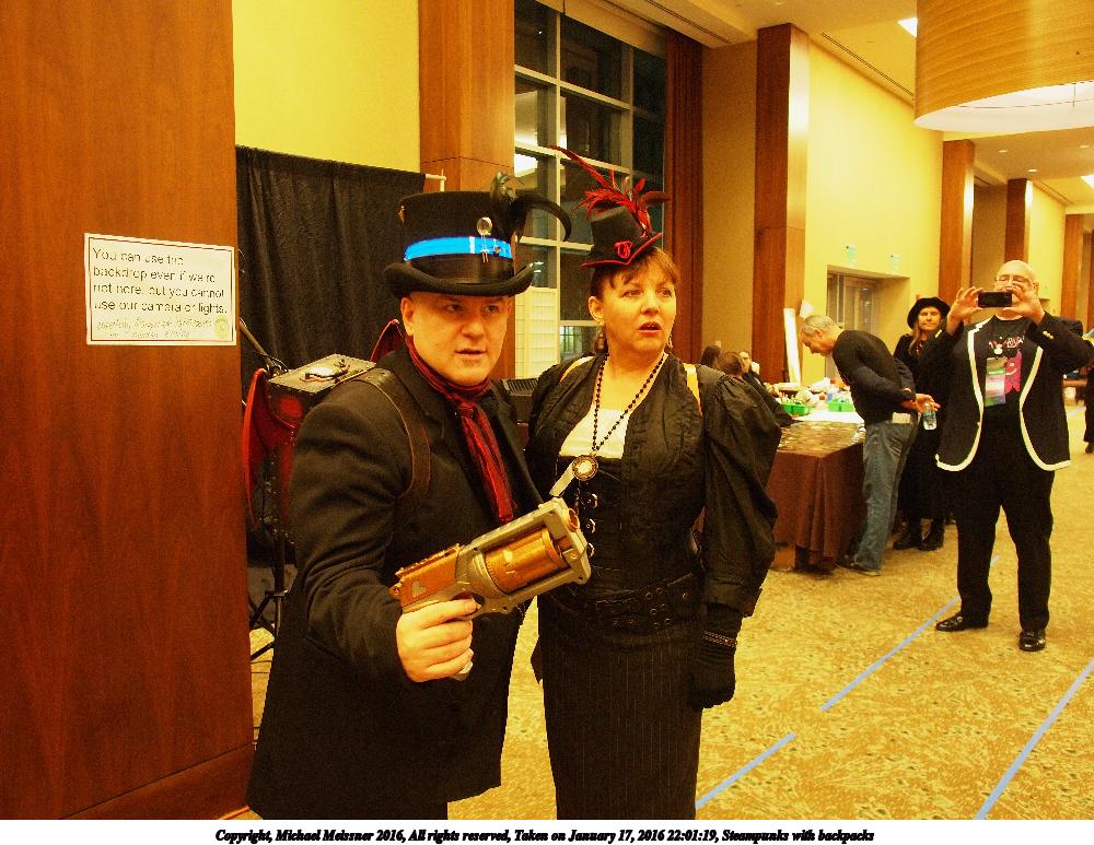 Steampunks with backpacks